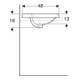 Geberit Einbauwaschtisch VariForm d 48cm, m HLB, o. ÜL, rd, we. K-Tect-5
