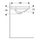 Geberit Einbauwaschtisch VariForm d 48cm, m HLB, o. ÜL, rd, we. K-Tect