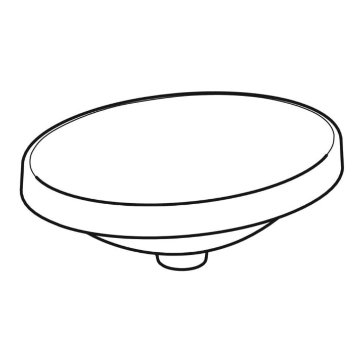 Geberit Einbauwaschtisch VariForm US gl / w, 50x40cm, o Hahnl., o. ÜL, ov.