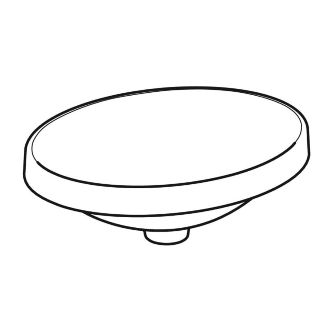 Geberit Einbauwaschtisch VariForm w K-Tect, 50x40cm, o. Hahnl., o. ÜL, ov.