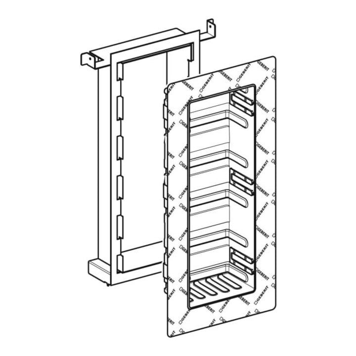 Geberit Élément baignoire/douche Duofix avec étagères, pour boîte de rangement niche