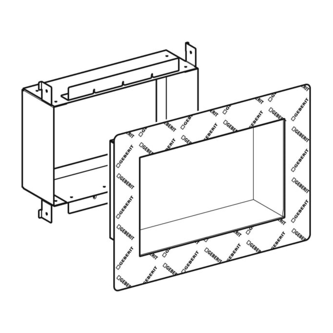 Geberit Élément baignoire/douche Duofix directement carrelable, pour niche de rangement