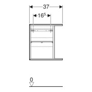 Geberit Élément latéral iCon 37x40x24,5 cm, pour HWB, chêne naturel/mélaminé structuré-5
