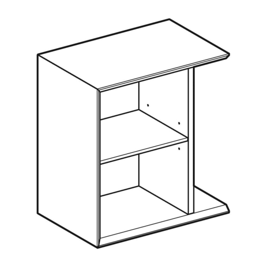 Geberit Élément latéral iCon 37x40x24,5cm, pour HWB, noyer/structure mélaminée