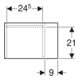 Geberit Élément latéral iCon 37x40x24,5cm, pour HWB, noyer/structure mélaminée