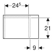 Geberit Élément latéral iCon 37x40x24,5cm, pour HWB, noyer/structure mélaminée-4