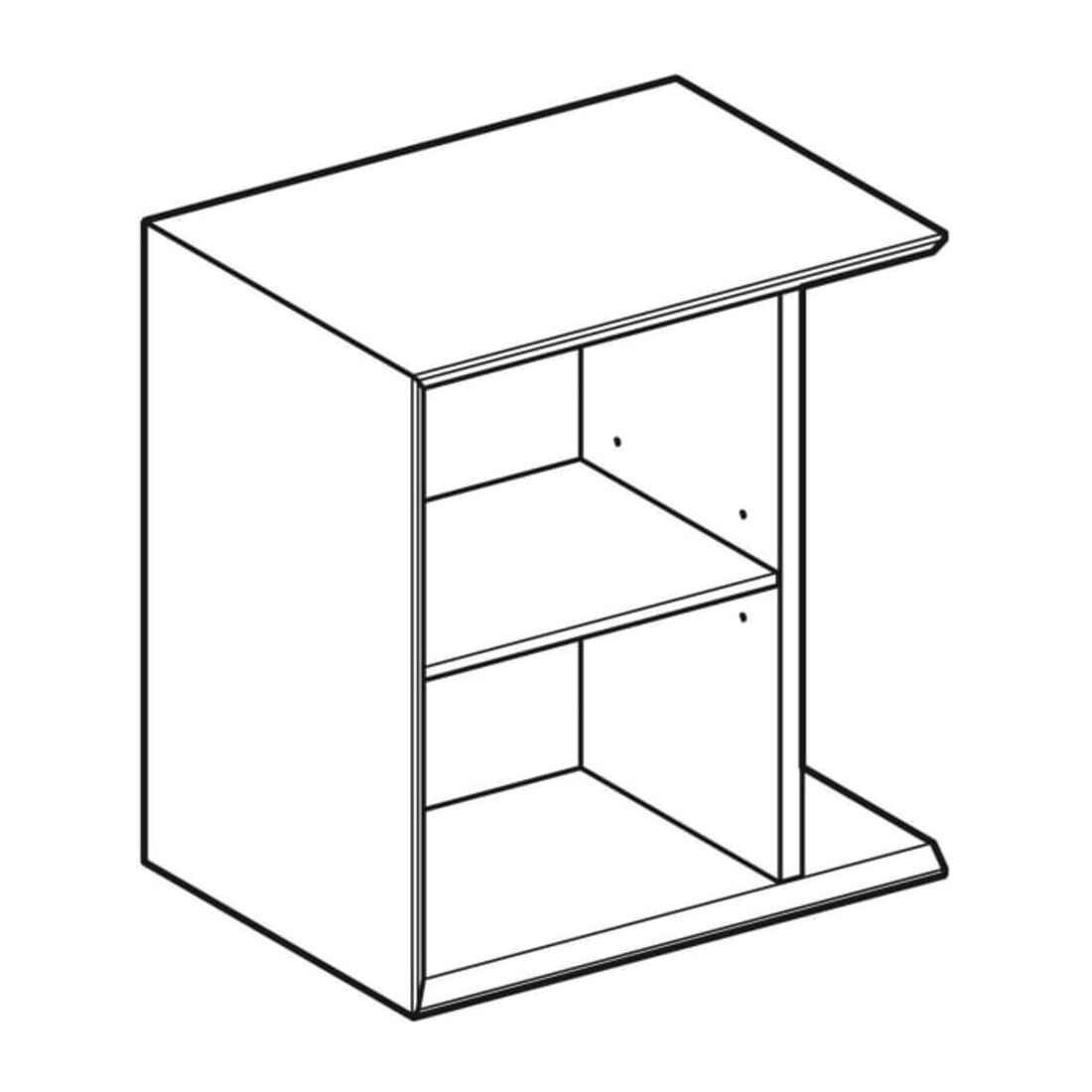 Geberit Élément latéral iCon 37x40x27,3 cm, pour HWB, noyer/Mélamine structuré