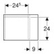 Geberit Élément latéral iCon 37x40x27,3 cm, pour HWB, noyer/Mélamine structuré