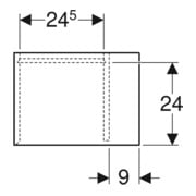 Geberit Élément latéral iCon 37x40x27,3 cm, pour HWB, noyer/Mélamine structuré-4