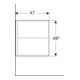 Geberit Élément latéral One 45x49,2x47 cm, blanc/laqué brillant