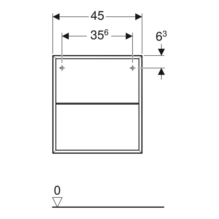 Geberit Élément latéral One 45x49,2x47 cm, chêne/structure bois mélaminée