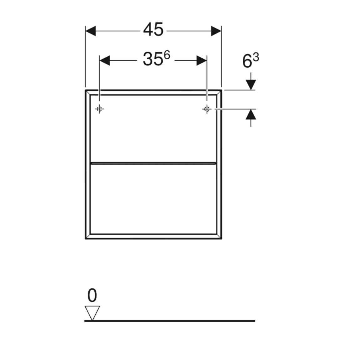 Geberit Élément latéral One 45x49,2x47 cm, chêne/structure bois mélaminée