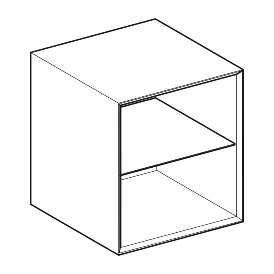Geberit Élément latéral One 45x49,2x47 cm, chêne/structure bois mélaminée
