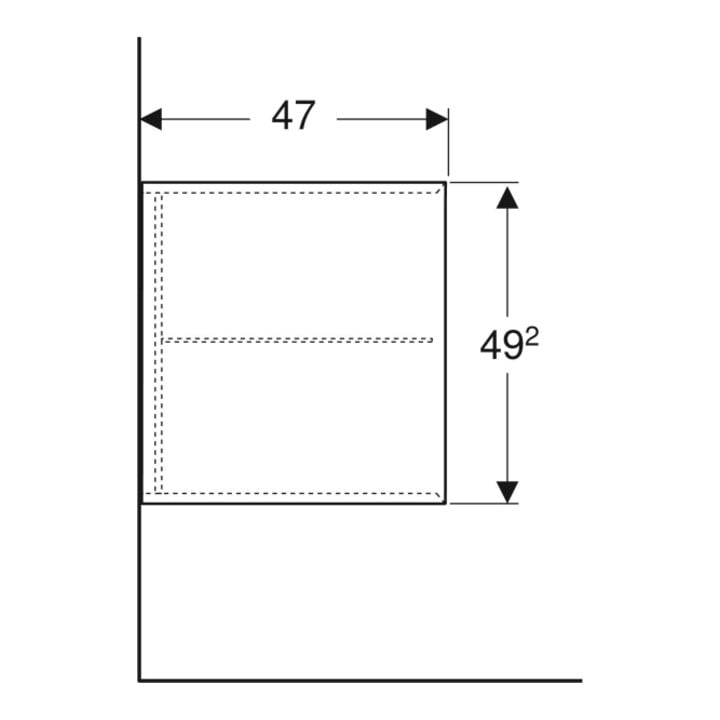 Geberit Élément latéral One 45x49,2x47 cm, chêne/structure bois mélaminée