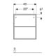 Geberit Élément latéral One 45x49,2x47cm, lava/laqué mat-2