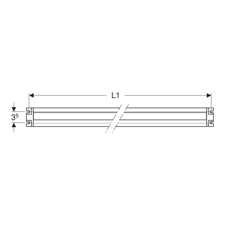 Geberit Élément prise 60 cm avec module ComfortLight