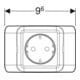 Geberit Élément prise One blanc, pour armoire miroir, CEE 7/3-2