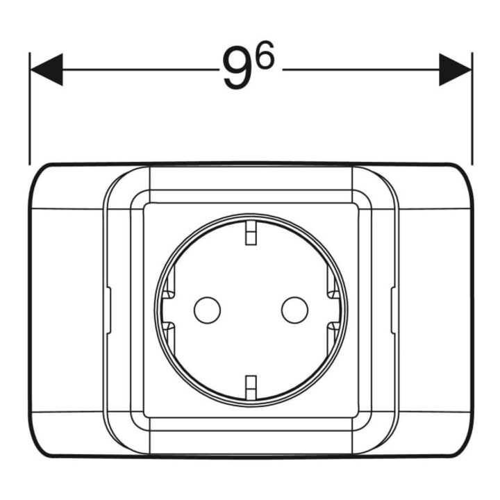 Geberit Élément prise One blanc, pour armoire miroir, CEE 7/3
