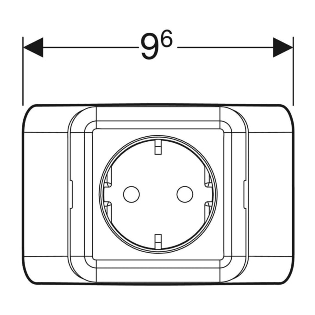 Geberit Élément prise One blanc, pour armoire miroir, CEE 7/3