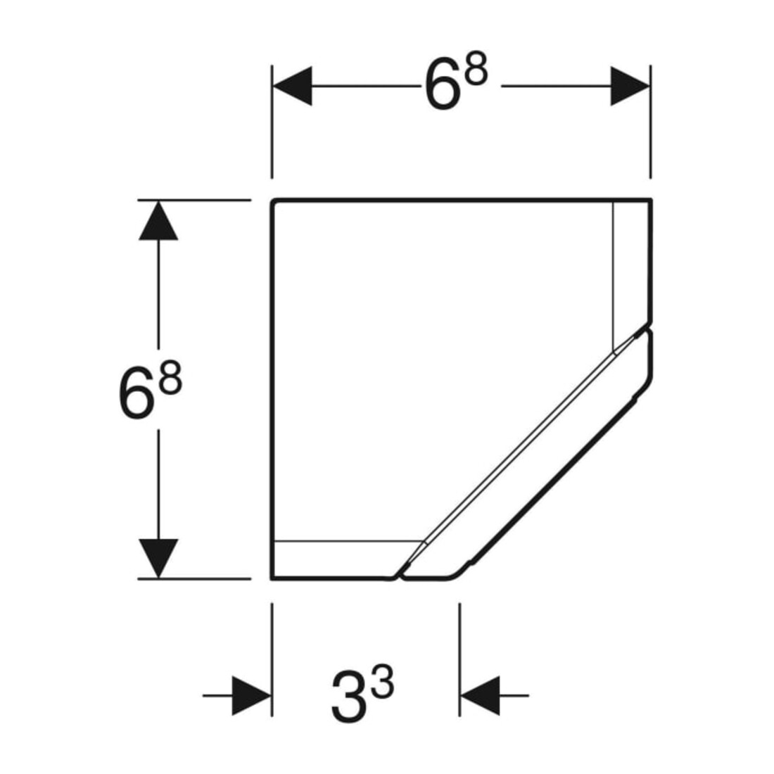 Geberit Élément prise One blanc, pour armoire miroir, CEE 7/3