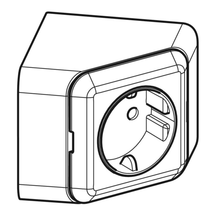 Geberit Élément prise One blanc, pour armoire miroir, CEE 7/3