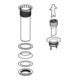 Geberit Ensemble de garniture d'évacuation avec crible et extracteur, pour UR-3