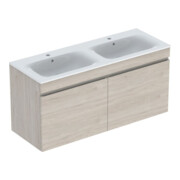 Geberit Ensemble double vasque Renova Plan 130x62,2x48 cm, KP N h be., WT blanc/KeraTe-1