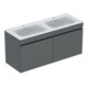 Geberit Ensemble double vasque Renova Plan 130x62,2x48cm, blanc-1
