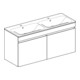 Geberit Ensemble double vasque Renova Plan 130x62,2x48cm, blanc-4