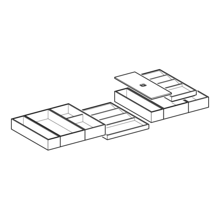 Geberit Ensemble insert tiroir 105 cm de large, pour tiroir supérieur