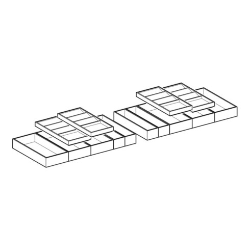 Geberit Ensemble insert tiroir 135 cm large, pour tiroir supérieur, bambou