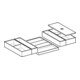 Geberit Ensemble insert tiroir 75 cm large, pour tiroir supérieur, bambou-3