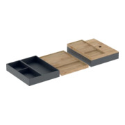 Geberit Ensemble insert tiroir 90 cm large, pour tiroir supérieur, bambou