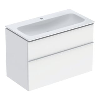 Geberit Ensemble lavabo meuble iCon 90x63x48 cm, avec KT, blanc standard, taille standard