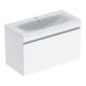 Geberit Ensemble lavabo meuble Renova Plan 100x62,2x48 cm, blanc/anthracite, lavabo avec robinetterie-1