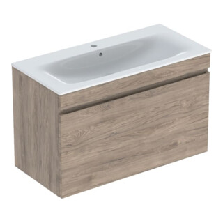 Geberit Ensemble lavabo meuble Renova Plan 100x62,2x48cm, KP N rev., WT bl/KeraTe