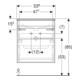 Geberit Ensemble lavabo meuble Renova Plan 55x62,2x48 cm, blanc