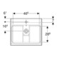 Geberit Ensemble lavabo meuble Renova Plan 55x62,2x48 cm, blanc/KeraTe