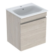 Geberit Ensemble lavabo meuble Renova Plan 60x62,2x48 cm, noyer clair, lavabo blanc-1