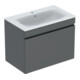 Geberit Ensemble lavabo meuble Renova Plan 80x62,2x48 cm, blanc/KeraTe