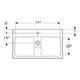 Geberit Ensemble lavabo meuble Renova Plan 80x62,2x48 cm, blanc/KeraTe