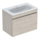 Geberit Ensemble lavabo meuble Renova Plan 80x62,2x48 cm, noyer clair, blanc-1