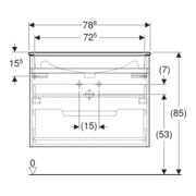 Geberit Ensemble lavabo meuble Renova Plan 80x62,2x48cm, blanc-4