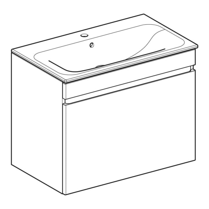 Geberit Ensemble lavabo meuble Renova Plan 80x62,2x48cm, blanc