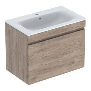Geberit Ensemble lavabo meuble Renova Plan 80x62,2x48cm, KP N rev., WT blc/KeraTe