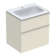 Geberit Ensemble meuble-lavabo iCon 60x63x48 cm, blanc, surface haute brillance, taille satinée mate-1