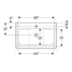 Geberit Ensemble meuble lavabo iCon 75x63x48 cm, bl/KeraTe, rob/fr/gr la. mat