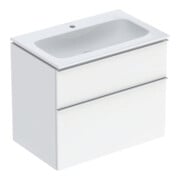 Geberit Ensemble meuble-lavabo iCon 75x63x48 cm, blanc, blanc laqué, T. vc