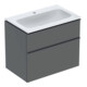 Geberit Ensemble meuble-lavabo iCon 75x63x48 cm, blanc, robinetterie/vidage/grille lava mat-1
