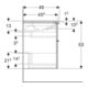 Geberit Ensemble meuble-lavabo iCon 90x63x48 cm, bl/KeraTe, oeuf, lavagna mat